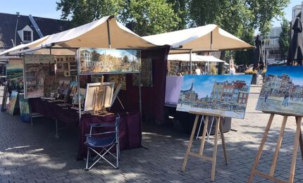 Harmonie orkest op kunstmarkt ´Klein Montmartre´ 